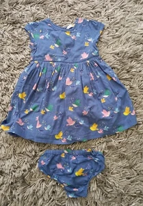 Girls John Lewis Bird party Summer Dress - 12/18 Months 100% cotton - Picture 1 of 6