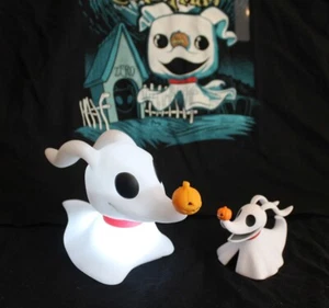 Nightmare Before Christmas ZERO FLUFFY PUFFY FIGURE & ZERO MOOD LAMP - NEU! - Bild 1 von 7