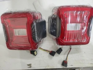 For Jeep Wrangler JL 2018-24 LED Tail Lights w/Blind Spot Plug &Bracket L+R Side - Foto 1 di 20