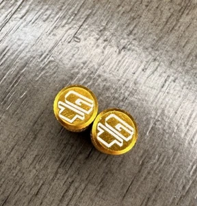 GT Mid School Repop Gold Bike Schrader Valve Caps Aluminum BMX - Picture 1 of 2