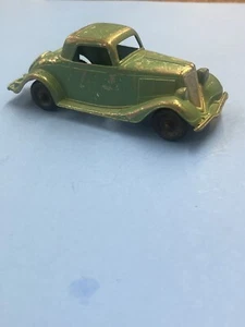 Hubley Toy 1934 Ford Coupe Car #404 with Original Green Paint 5.5" Long Vintage - Picture 1 of 15