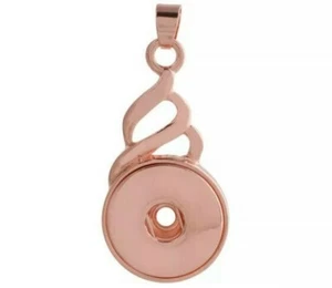 Snap Jewelry ROSE GOLD Pendant Swirl Ice Cream Fits 18-20mm Ginger Style Charms - Picture 1 of 9