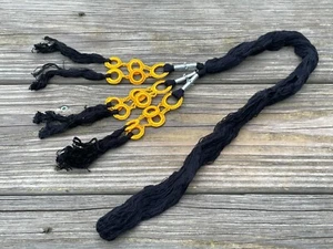 Hair Paranda Black/Yellow Hair Accessory Braided Traditional Handmade Parandi - Picture 1 of 10