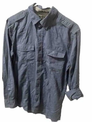 21 Hombres Camisa Manga Larga Ajustada Azul Marino Botón Bolsillo Frontal Para Hombre Talla S/P#21 Foto 1 de 4