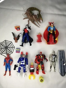 1990s Marvel 6" Figure Lot - Nick Fury - Morbius - Spider-Man Dr Strange Brood - Picture 1 of 8