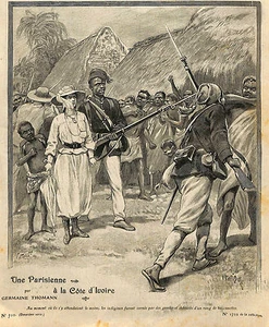 COTE D' IVOIRE VOYAGE DISSOU KOUAKROU ARTICLE PRESSE PAR GERMAINE THOMANN 1910 - Picture 1 of 2