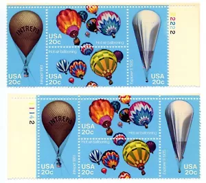2032-5 PB, Ballooning 20 ct YR 1983 Color Shift ERROR MNH Multi-color - Picture 1 of 2