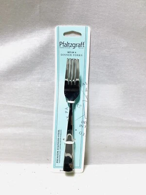 普法尔茨格拉夫 Danford 不锈钢餐叉 6 件套 ~ 全新 — 第 1/2 张图片