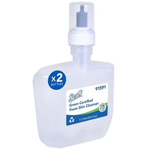 Kleenex Luxury Liquid Foam Skin Cleanser Clear 1.2 l Bottle | 2/Case - Picture 1 of 5