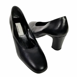 Scarpe decolte Luca B per Calico in pelle tacco medio donna US 6,5 nere punta tonda - Foto 1 di 7