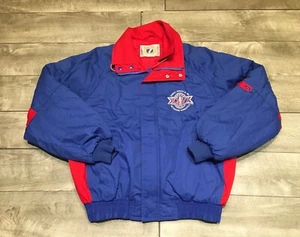 Logo 7 Super Bowl XXVI Metrodome Minneapolis Bomber Coat Jacket Large Vintage - Picture 1 of 10