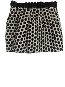 Twenty One Women Mini Skirt Size Medium Polka Dot Black and White with Black Bow - Picture 1 of 7