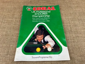 RARE UK PROFESSIONAL SNOOKER CHAMPIONSHIP 1982 PROGRAMME-LOTS OF AUTOGRAPHS - Picture 1 of 15