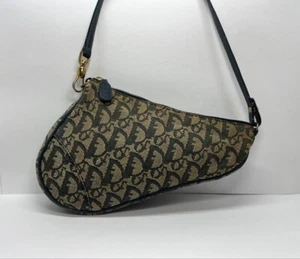 Christian Dior Trotter borsa da sella accessorio marsupio borsa a tracolla in pelle marina F - Foto 1 di 12