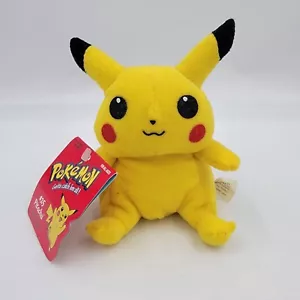 Rare 1999 Vintage Pokemon Pikachu Plush Bean Toy 4.5" Nintendo New With Tags! - Picture 1 of 7