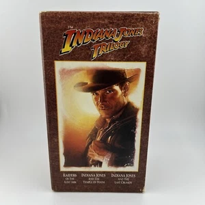 Indiana Jones Trilogy VHS 3-Tape Collectors Edition Original Box Set 1989 - Picture 1 of 7