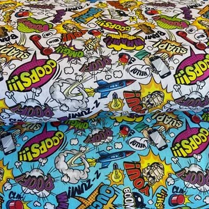 Super Hero Text John Louden 100% cotone artigianale, extra largo 150 cm - Foto 1 di 3