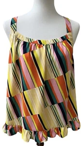 Cabi Skip Halter Tank Top Multicolor Women’s Small #5979 Striped Pink Yellow - Picture 1 of 8