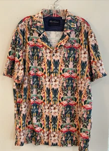 3XL Robert Graham Flamingo Mädchen Camp Hawaiihemd mit Knopfleiste Tailored Fit - Bild 1 von 12