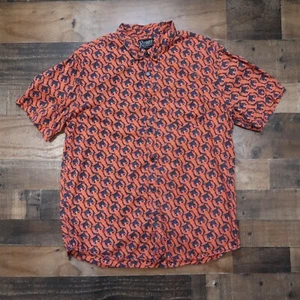 Retrofit Mens Large All Over Lobster Print Hawaiian Camp Button Up Shirt Seafood - Picture 1 of 5