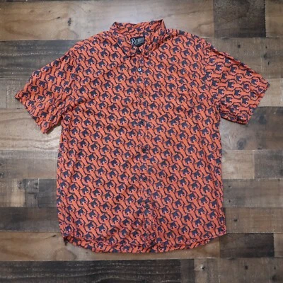 Retrofit Mens Large All Over Lobster Print Hawaiian Camp Button Up Shirt Seafood - Image 1 of 4