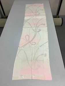 Japanese Vintage Kimono Fabric cloth Boro pink Tradition ivy Dirt 55.5x13.7in - Picture 1 of 20