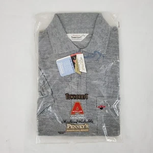 Polo vintage Penny's Towncraft 1/4 zip maglia grande grigia acrilica NOS anni 60 USA - Foto 1 di 6