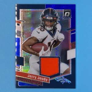 2023 Donruss Optic Donruss Threads #DT-JJE Jerry Jeudy Blue Hyper Prizm - Bild 1 von 7