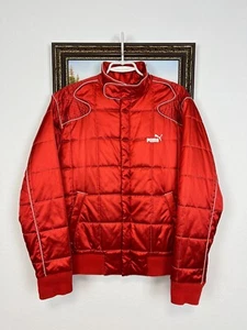 Vintage 90's Puma Racing Jacket Red Formula 1 Ferrari Marlboro Bomber Mens Sz M - Picture 1 of 19