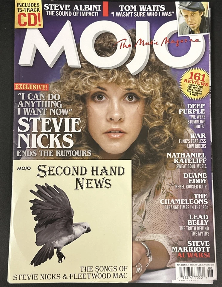 Mojo Magazine Issue 369 August 2024 Stevie Nicks With Cd Second Hand News - Image 1 of 1