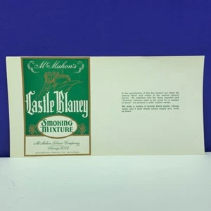 Caja de tabaco etiqueta papel efímero fumar de colección Castle Blaney Chicago mcm IL - Imagen 1 de 4