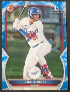 Juan Alonso 2023 Bowman Prospects Blue Pattern Rookie #BP137 (94/125) Dodgers - Picture 1 of 2