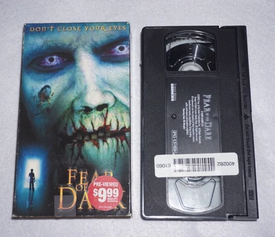 Fear Of The Dark (VHS, 2003) Horror Film W/ Blockbuster Labels - TESTED - Image 1 of 2