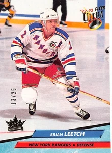 1992-93 Fleer Ultra #138 Brian Leetch 25th Anniversary Buyback /25 - Bild 1 von 2