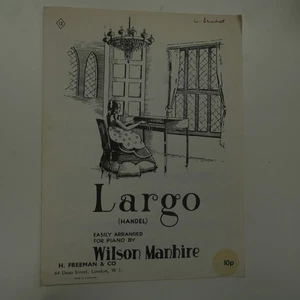 piano HANDEL Largo arr. für leichtes Klavier Wilson Manhire - Bild 1 von 2
