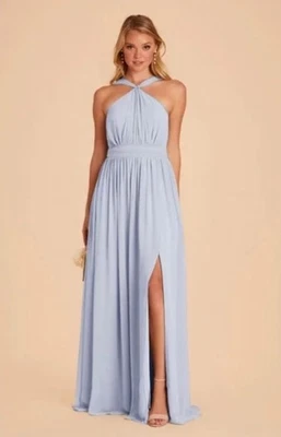 Birdy Grey XL 码无袖 Kiko 正式伴娘长裙冰蓝色全新带标签 — 第 1/4 张图片