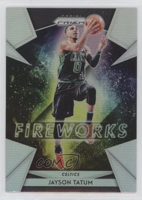 2018-19 Panini Prizm Fireworks Silver Prizm Jayson Tatum #26 - Image 1 of 2