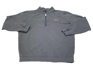 Vineyard Vines Gray 1/4 Zip Long Sleeve Pull Over Sweatshirt, Size Medium - Picture 1 of 7