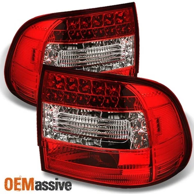 Se adapta a 03-07 Porsche Cayenne S Tubro Sport SUV JDM Rojo Transparente LED Luces Traseras Lámparas Foto 1 de 2