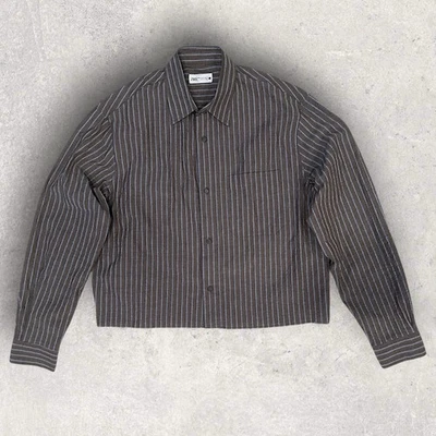 Рубашка укороченная Zara на пуговицах, мужская США M - Изображение 1 из 4