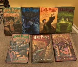 HARRY POTTER FIRST US EDITIONS COMPLETE SET BOOKS 1-7 VINTAGE FANTASY LOT (b) - Picture 1 of 22