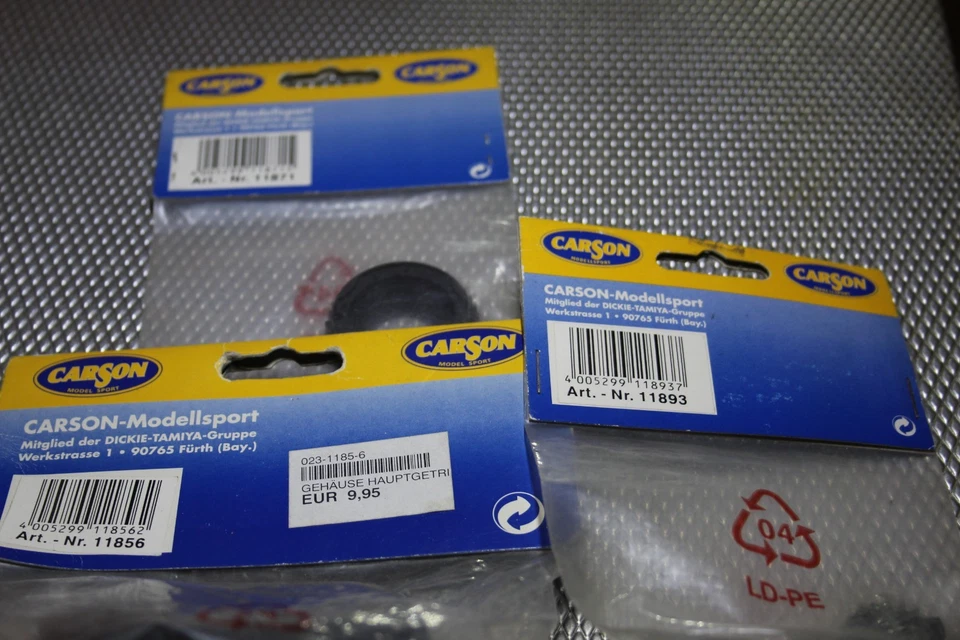 3x Getriebe Teile 118-- CM-4 Chassis Monstertruck Heat Carson  NOS /Neu in OVP - Bild 1 von 2