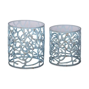 SPI Home Coral Tables Set of 2 (18"H, 15"H;18.0" x 15.0") 24.0 lbs. Aluminum - Picture 1 of 1