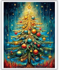 Kit de pintura de Navidad por números para adultos pintura de árbol de Navidad por número adulto - Imagen 1 de 11