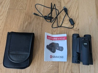 Simmons Capture View 8x30 1.3MP Digital Camera Binoculars With Case & Manual - Image 1 of 4