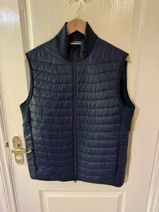 J Lindeberg Holden Quilted Gillet Navy Medium - Picture 1 of 3