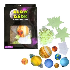 Glow In The Dark Wall Or Ceiling Stars,Planets Solar System Stickers – Luminous - Picture 1 of 12
