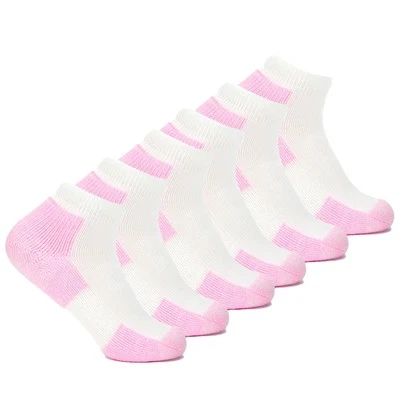 Calcetines para caminar al tobillo distancia cojín máximo para mujer Dwmxw, rosa (6 pares), medianos EE. UU. Foto 1 de 4