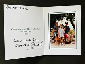 Diana Princess Of Wales Signed Card. William Harry “Lots Of Love From Godmother” - Picture 1 of 4
