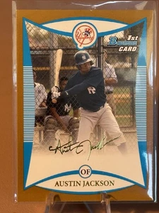 2008 Bowman #BP50 Austin Jackson Prospects Gold Rookie RC 🔥 Yankees - Picture 1 of 2